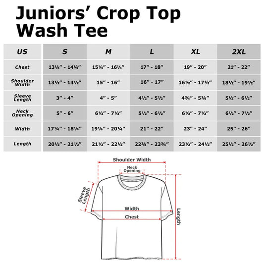 Junior's Disney Sunset Palm Trees Mickey and Minnie Mineral Wash Crop Top